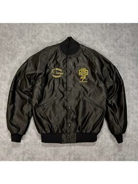 VTG 1991 Butwin ROTC Mountain Rangers Ranger Challenge Military satin jacket Med